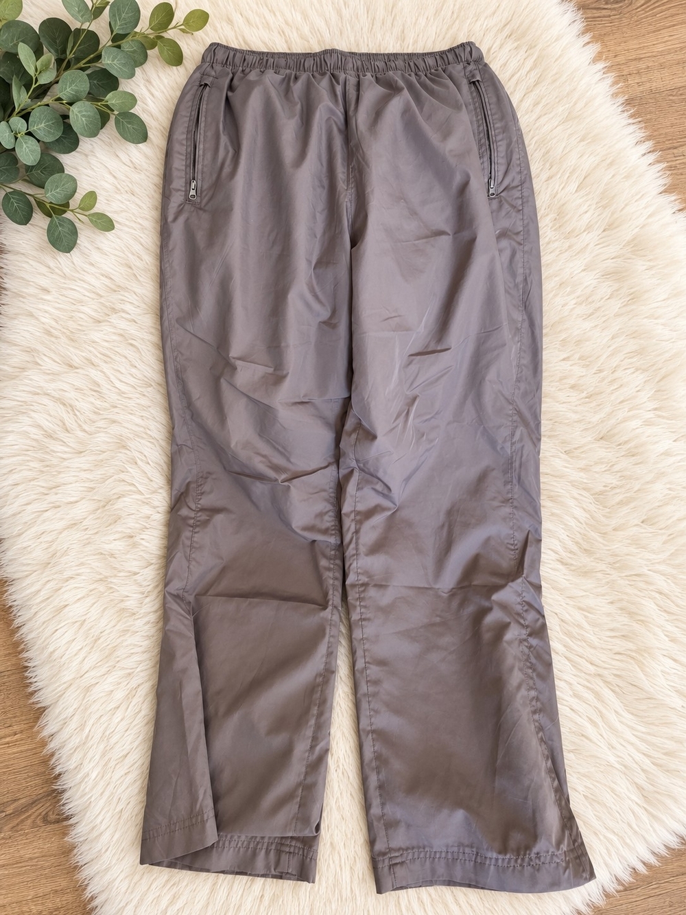 Athletic Works Gray Elastic-Waist Jogger Pants